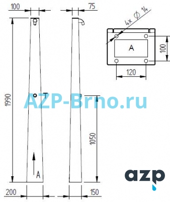 Душевая колонна SPS 04 AZP Brno Чехия (фото, схема) Душевая колонна SPS 04 AZP Brno Чехия (фото, схема)
