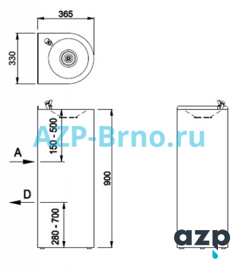 Напольный питьевой фонтанчик AFO 01.S AZP Brno Чехия (фото, схема)